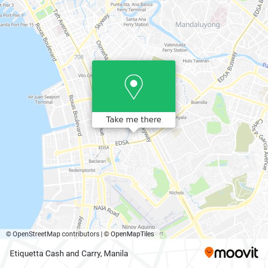 Etiquetta Cash and Carry map