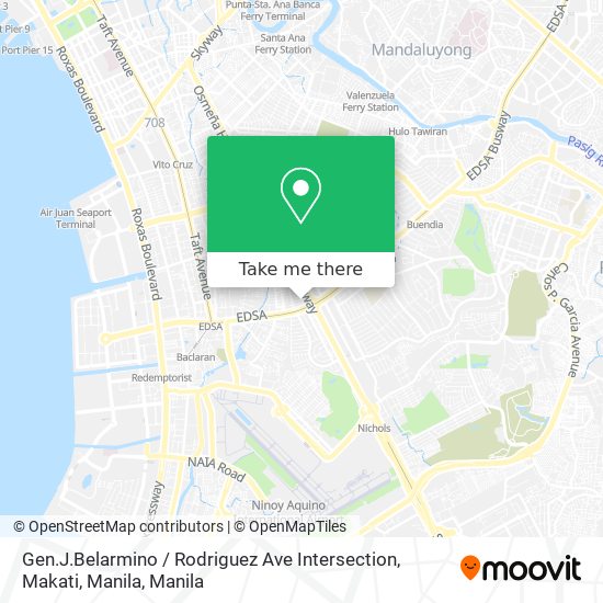 Gen.J.Belarmino / Rodriguez Ave Intersection, Makati, Manila map