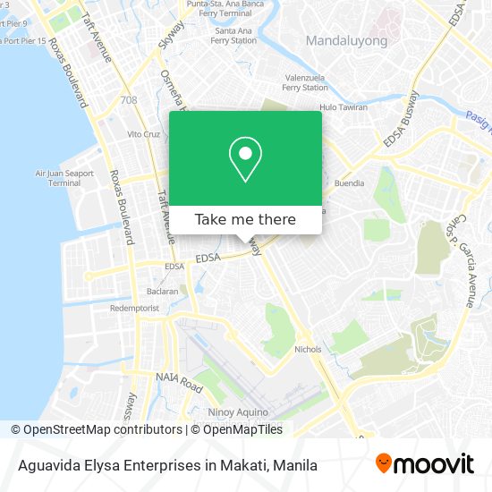 Aguavida Elysa Enterprises in Makati map