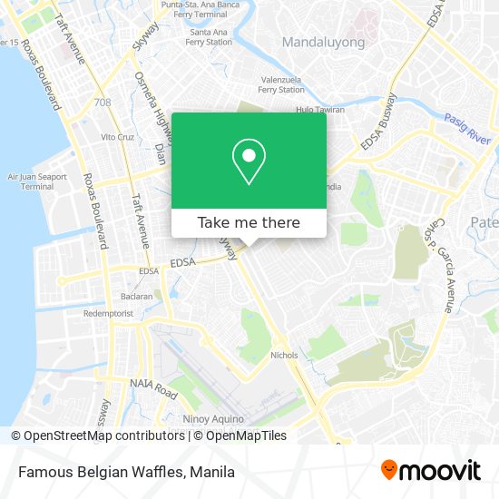 Famous Belgian Waffles map