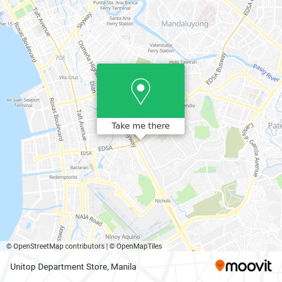 Unitop Department Store map