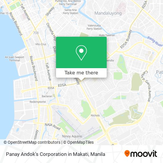 Panay Andok's Corporation in Makati map