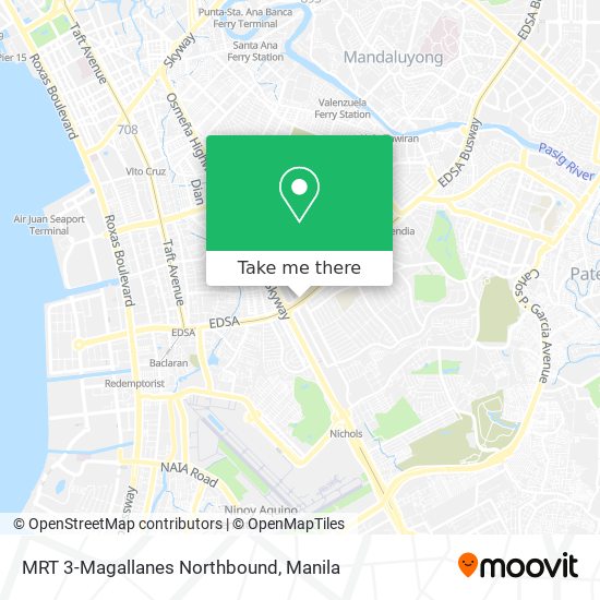 MRT 3-Magallanes Northbound map