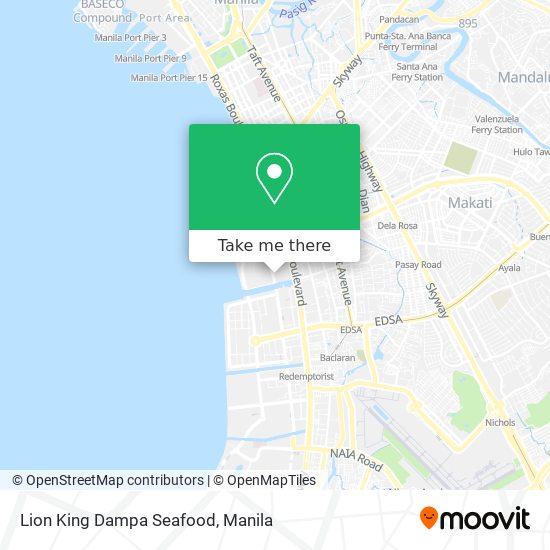 Lion King Dampa Seafood map