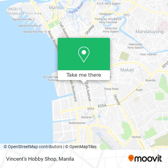 Vincent's Hobby Shop map