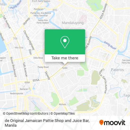 de Original Jamaican Pattie Shop and Juice Bar map