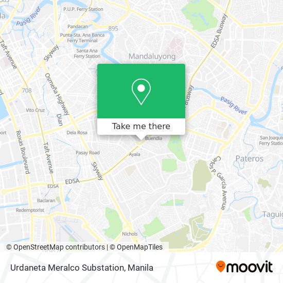 Urdaneta Meralco Substation map