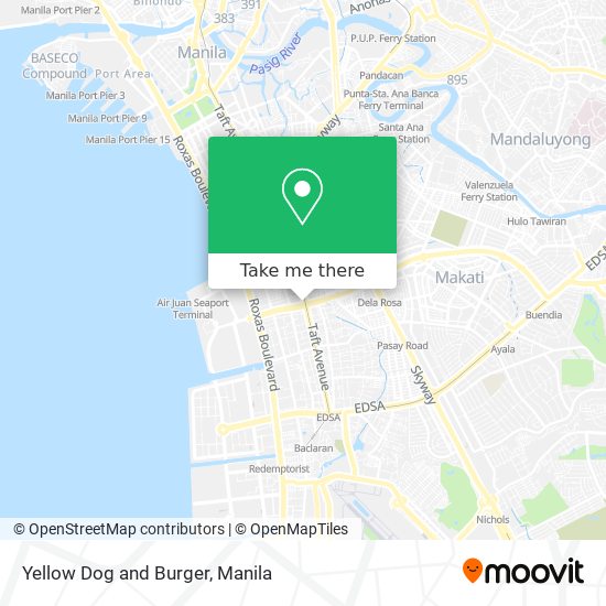 Yellow Dog and Burger map