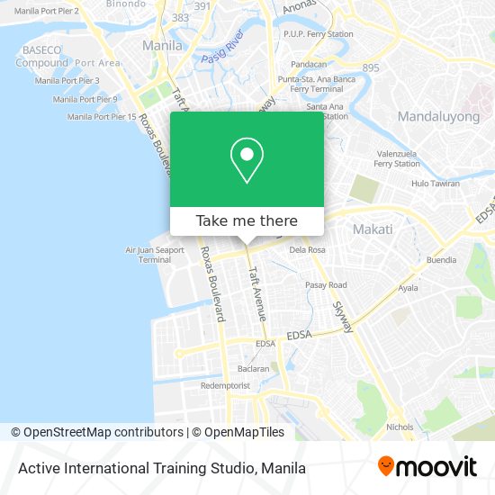 Active International Training Studio map
