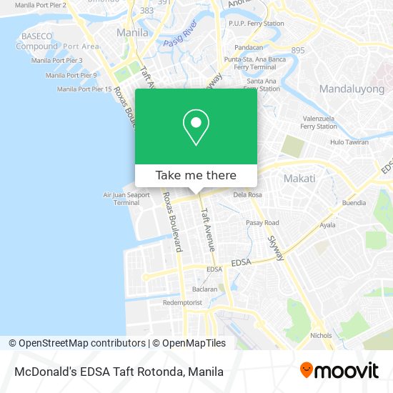 McDonald's EDSA Taft Rotonda map