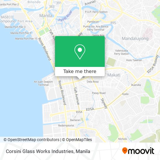 Corsini Glass Works Industries map