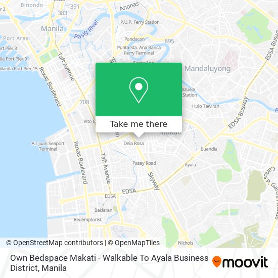 Own Bedspace Makati - Walkable To Ayala Business District map