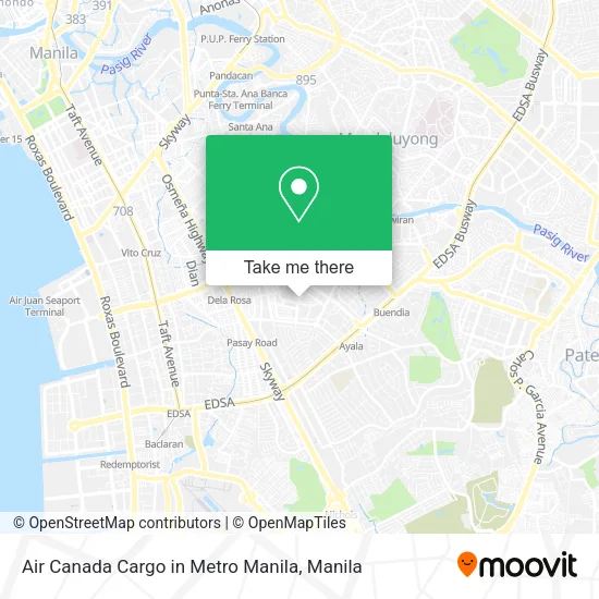 Air Canada Cargo in Metro Manila map
