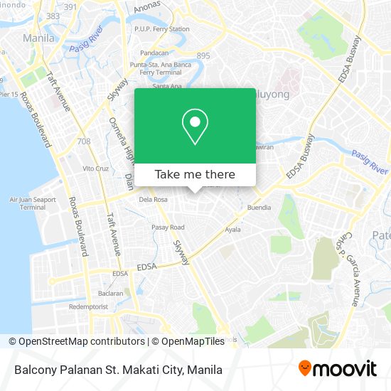 Balcony Palanan St. Makati City map