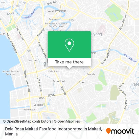 Dela Rosa Makati Fastfood Incorporated in Makati map