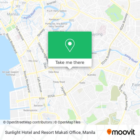 Sunlight Hotel and Resort Makati Office map