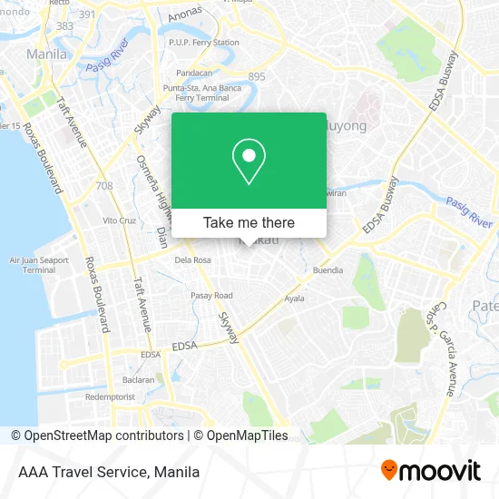 AAA Travel Service map