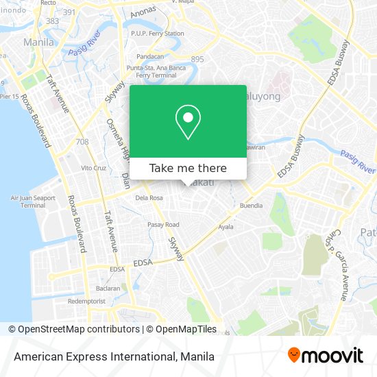 American Express International map