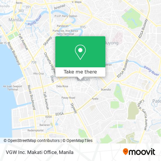 VGW Inc. Makati Office map