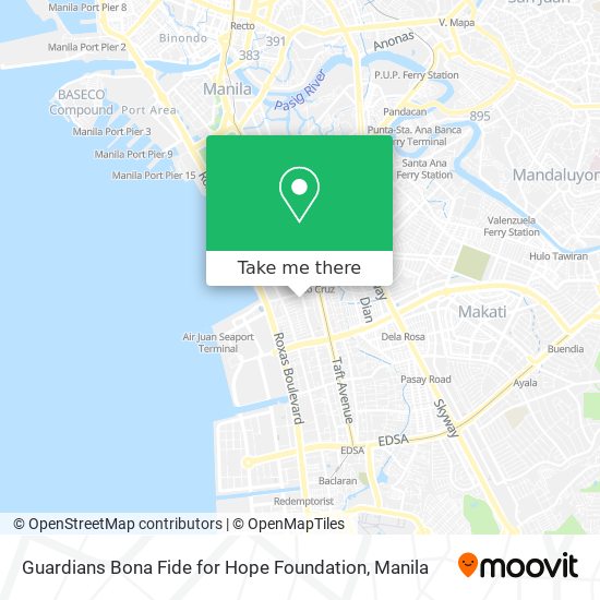 Guardians Bona Fide for Hope Foundation map