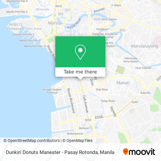 Dunkin' Donuts Manester - Pasay Rotonda map