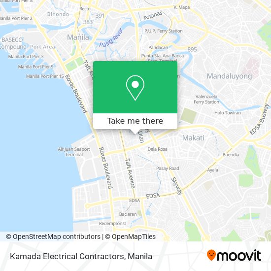 Kamada Electrical Contractors map