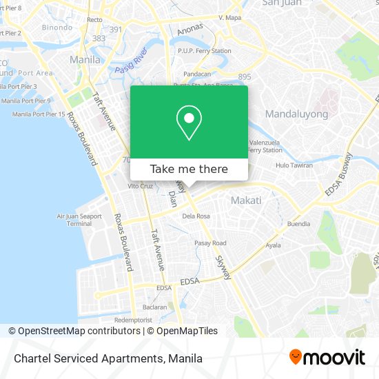 Chartel Serviced Apartments map