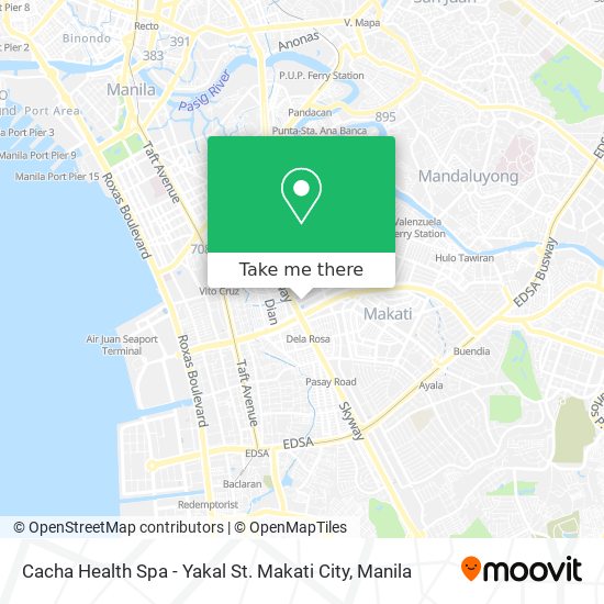 Cacha Health Spa - Yakal St. Makati City map