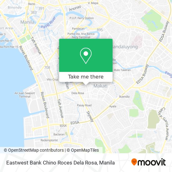 Eastwest Bank Chino Roces Dela Rosa map