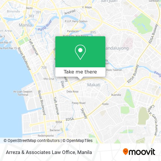 Arreza & Associates Law Office map