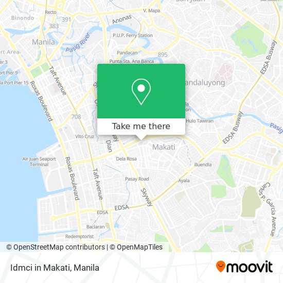 Idmci in Makati map