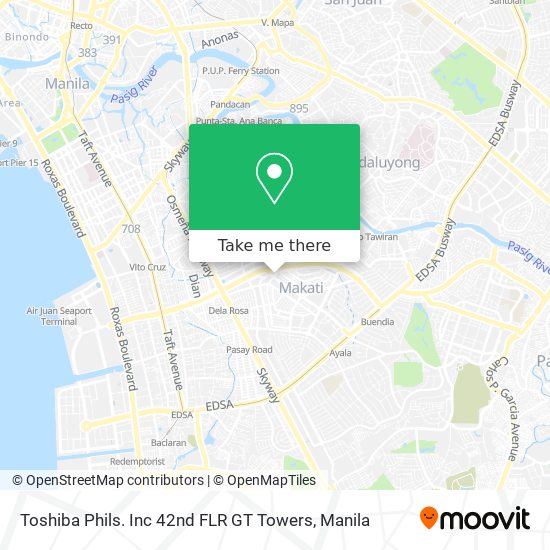 Toshiba Phils. Inc 42nd FLR GT Towers map