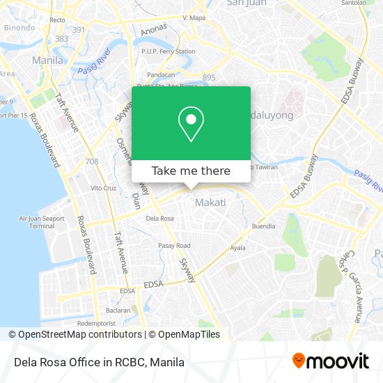 Dela Rosa Office in RCBC map