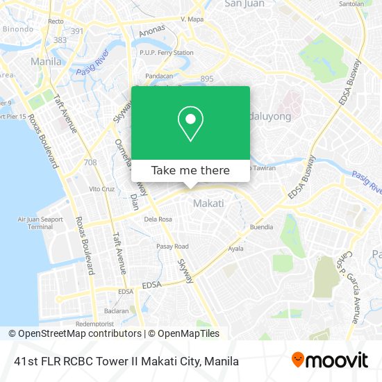 41st FLR RCBC Tower II Makati City map
