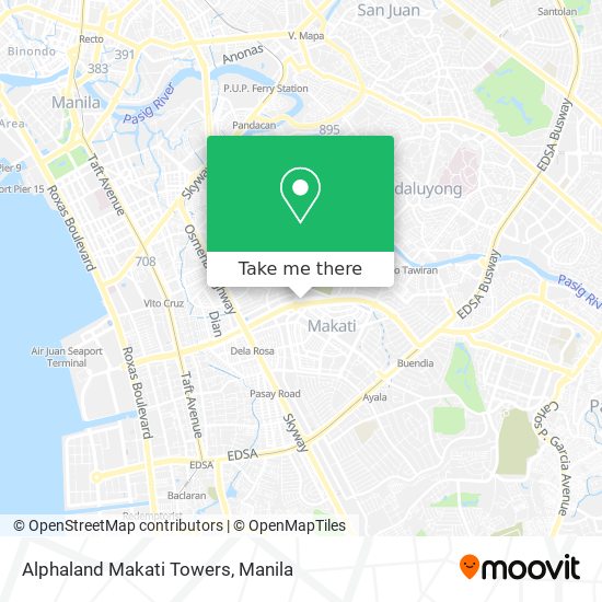 Alphaland Makati Towers map