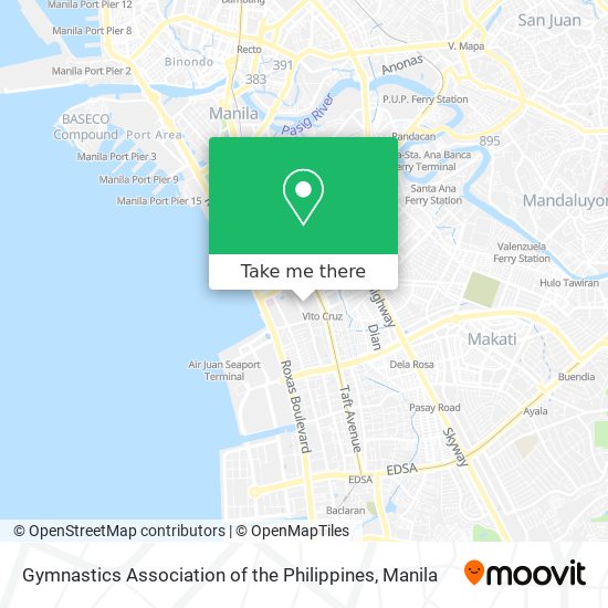 Gymnastics Association of the Philippines map