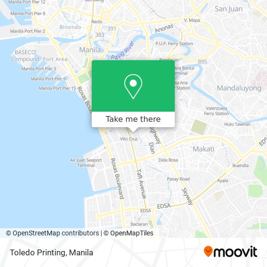 Toledo Printing map