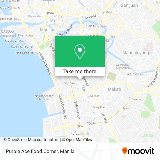 Purple Ace Food Corner map