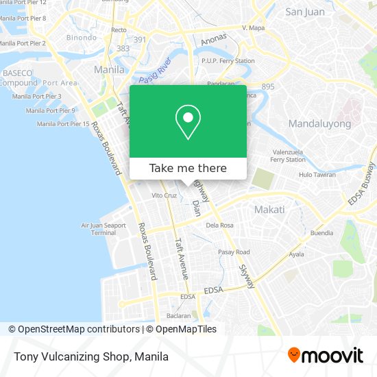 Tony Vulcanizing Shop map