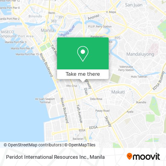 Peridot International Resources Inc. map