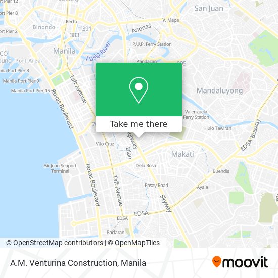 A.M. Venturina Construction map