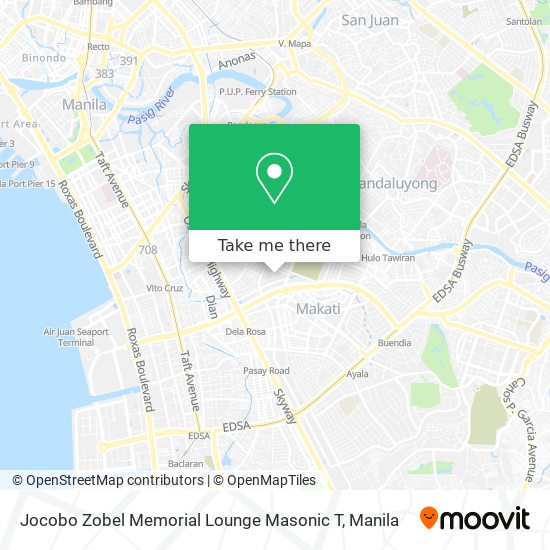 Jocobo Zobel Memorial Lounge Masonic T map