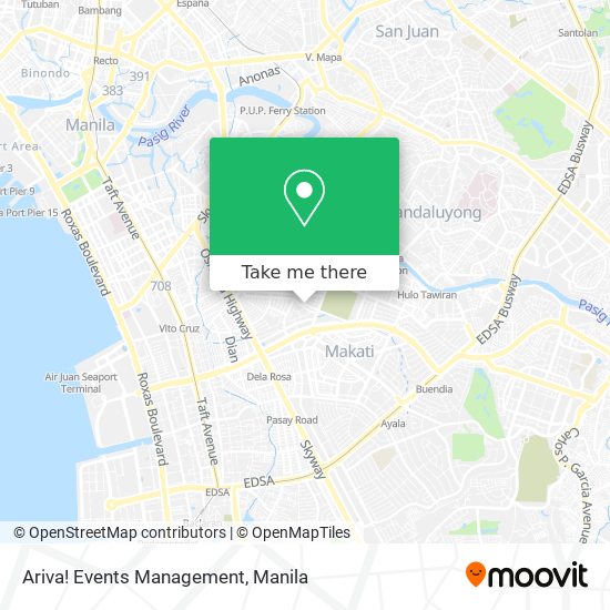 Ariva! Events Management map