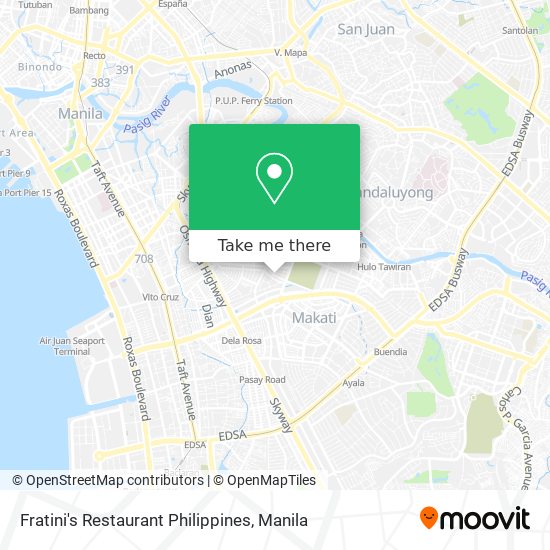 Fratini's Restaurant Philippines map