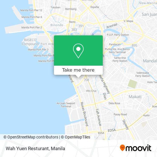 Wah Yuen Resturant map