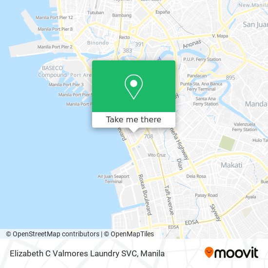 Elizabeth C Valmores Laundry SVC map