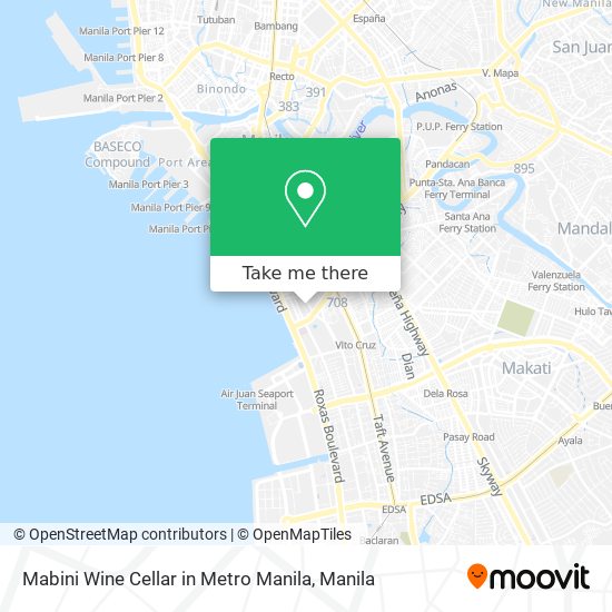 Mabini Wine Cellar in Metro Manila map