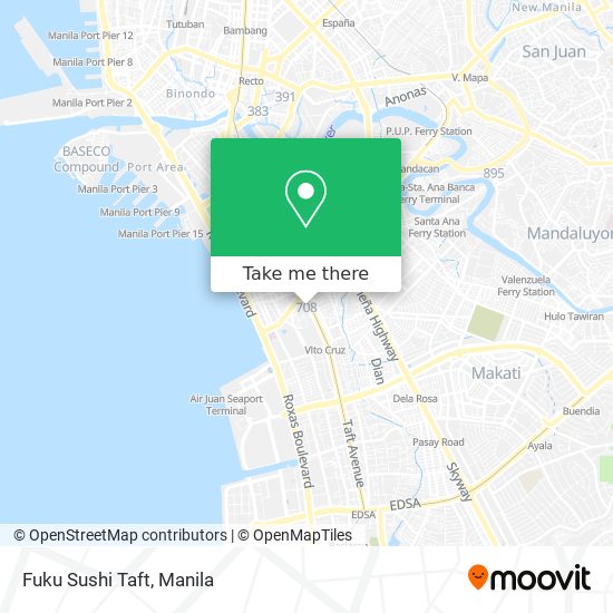 Fuku Sushi Taft map