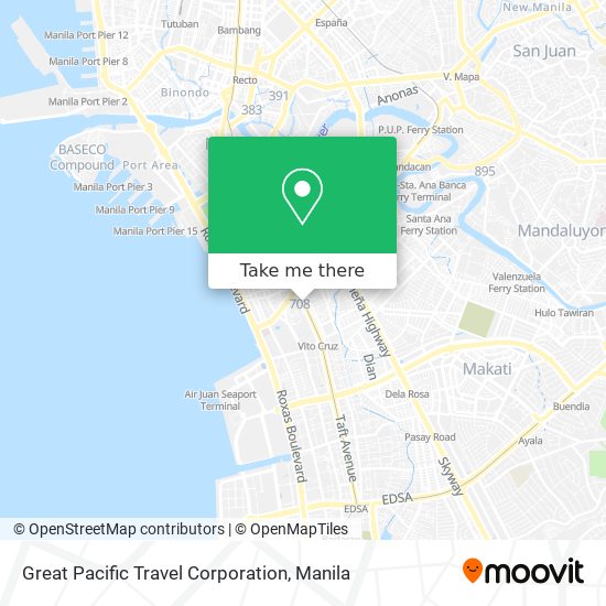 Great Pacific Travel Corporation map