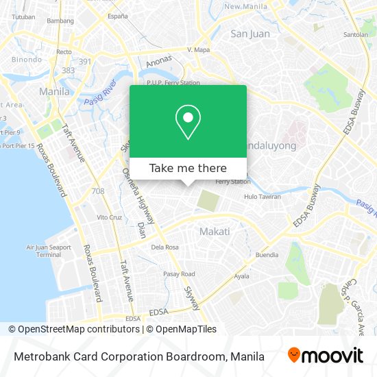 Metrobank Card Corporation Boardroom map